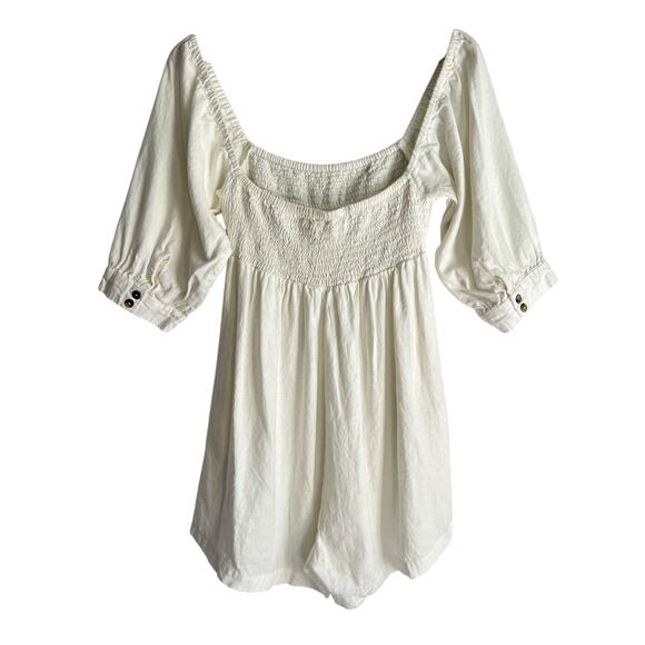 Free People Jen's Pirate‎ Booty Gwendolyn Playsuit Size Medium Cream White - Picture 4 of 8